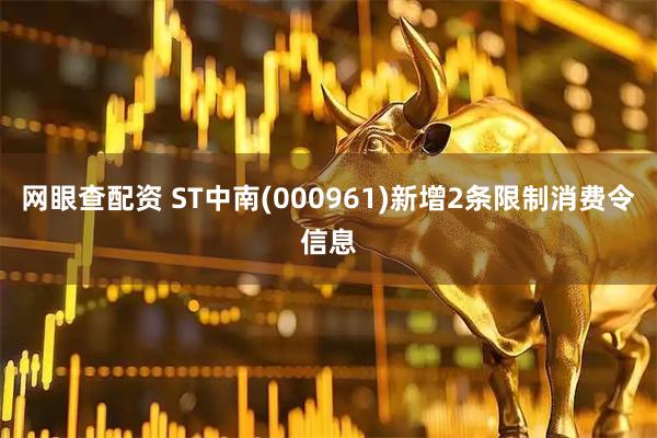 网眼查配资 ST中南(000961)新增2条限制消费令信息