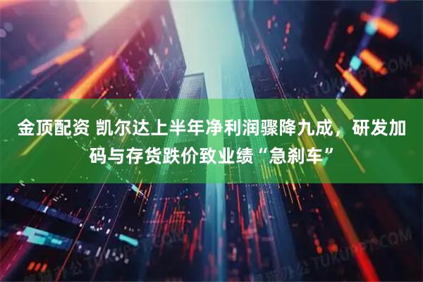 金顶配资 凯尔达上半年净利润骤降九成,研发加码与存货跌价致业绩“急刹车”