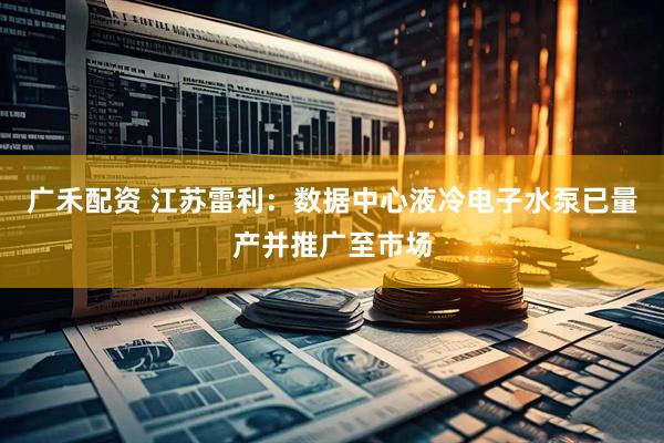广禾配资 江苏雷利:数据中心液冷电子水泵已量产并推广至市场